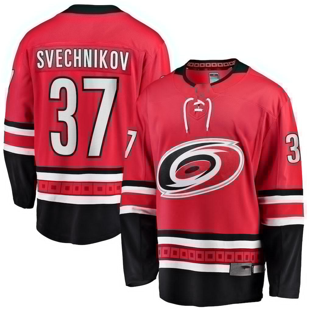 CBdoa C.Hurricanes #37 Andrei Svechnikov Red Alternate Breakaway Player Stitched Jerseys