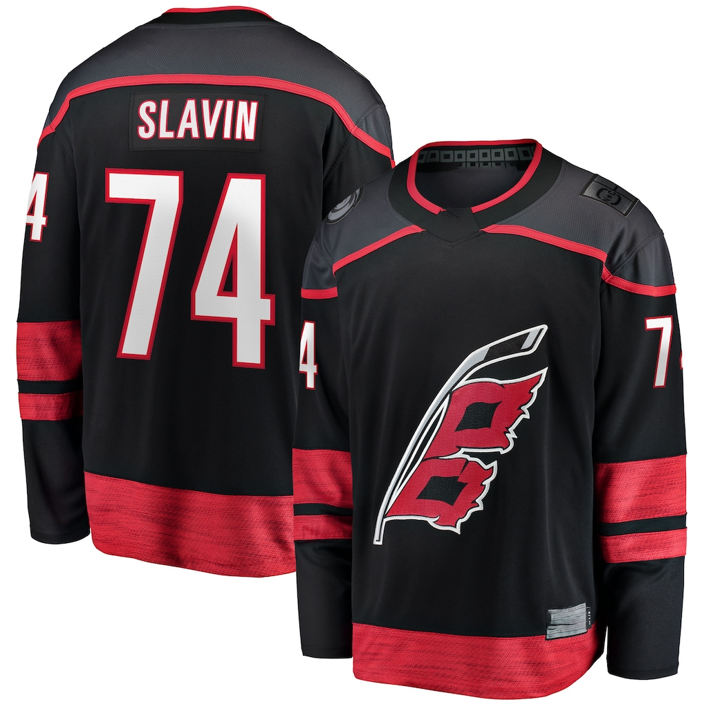 CBdoa C.Hurricanes #74 Jaccob Slavin Black Home Breakaway Player Stitched Jerseys
