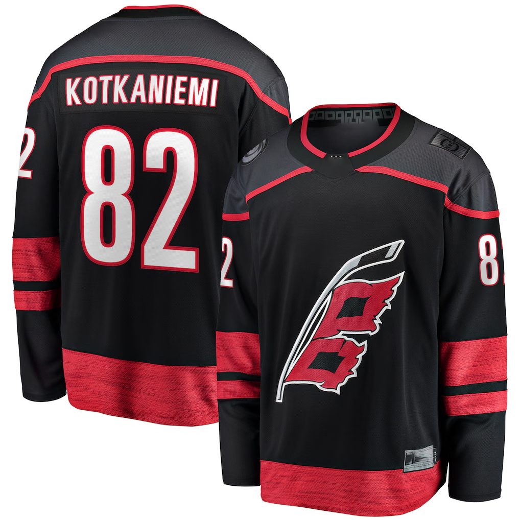 CBdoa C.Hurricanes #82 Jesperi Kotkaniemi Black Home Breakaway Player Stitched Jerseys