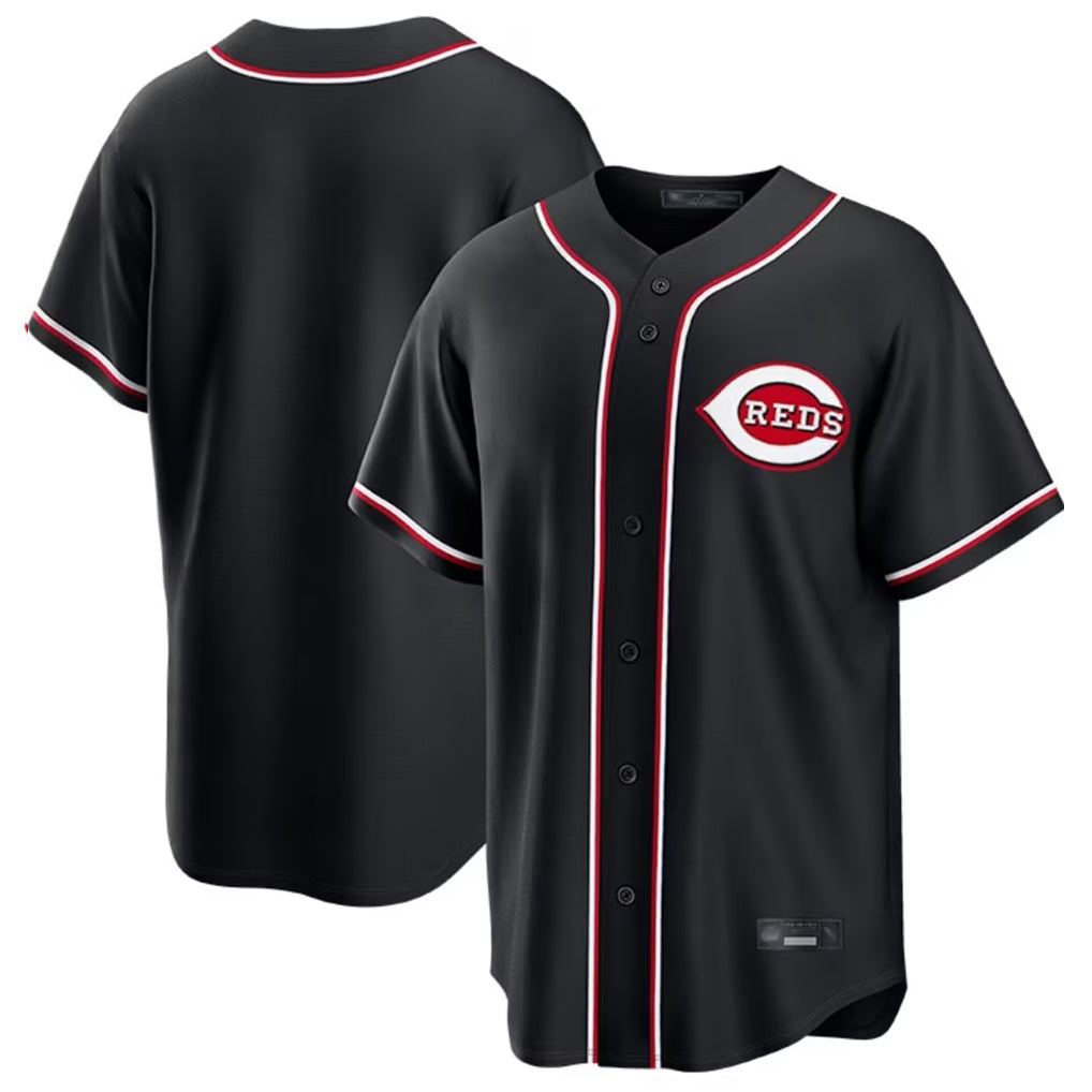 CBdoa C.Reds Black Fashion Out Home Game Blank Player Stitched Jerseys