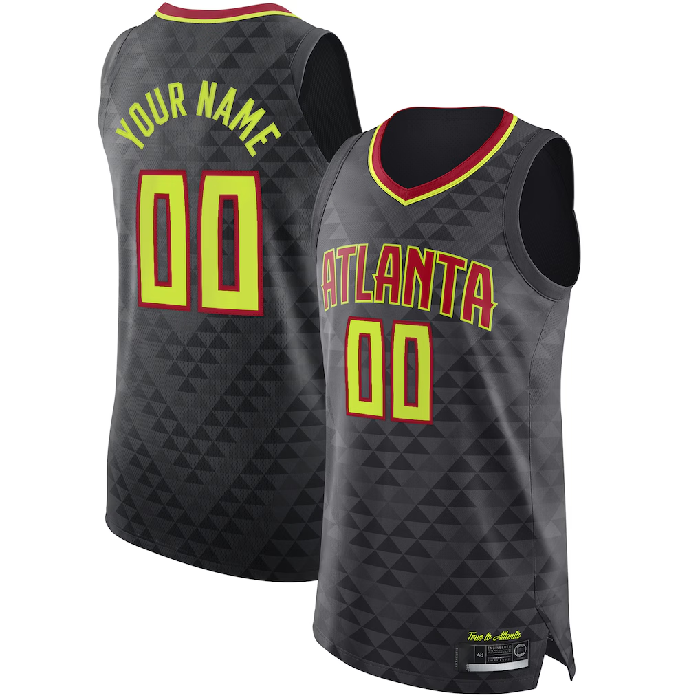 CBdoa Custom A.Hawks Black Authentic Jerseys - Icon Edition