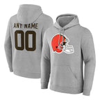 CBdoa Custom C.Browns Gray Salute to Service Pullover Hoodie Limited Any Name & Numbers Stitched Jerseys
