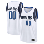 CBdoa Custom D.Mavericks White Fast Break Jerseys - Association Edition