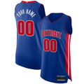 CBdoa Custom D.Pistons Blue Authentic Jerseys - Icon Edition