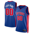 CBdoa Custom D.Pistons Blue Swingman Jerseys - Icon Edition