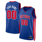 CBdoa Custom D.Pistons Blue Swingman Jerseys - Icon Edition