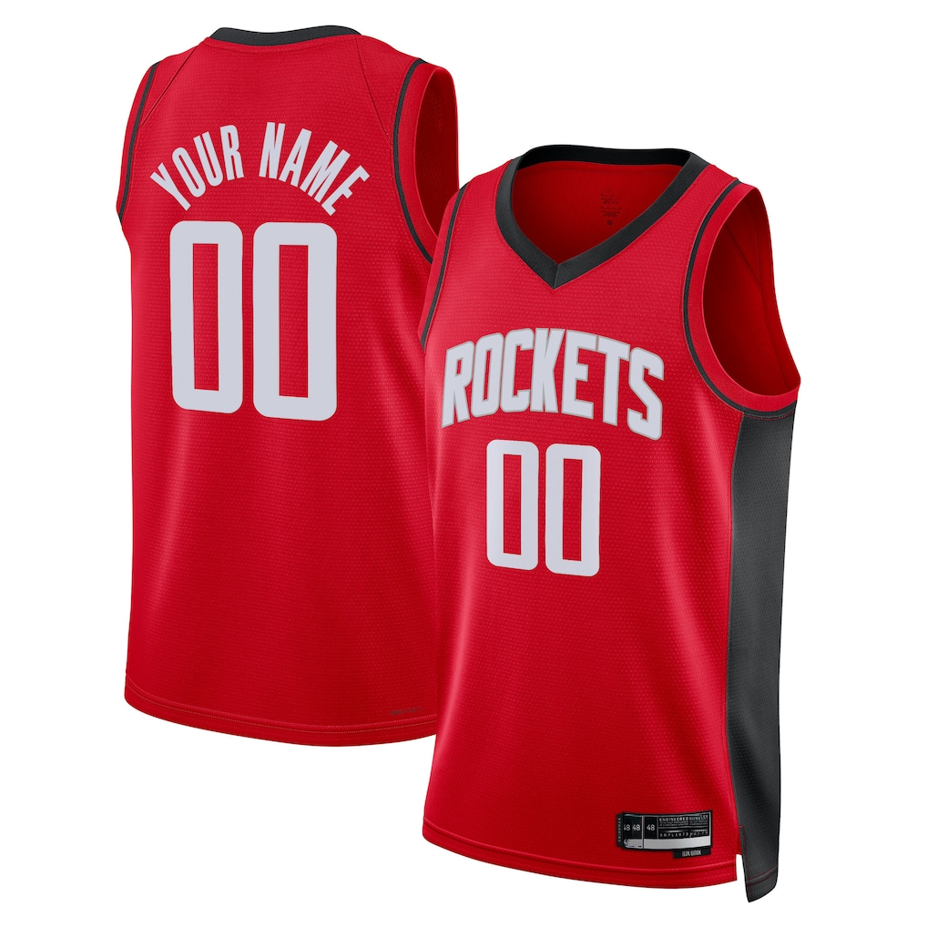 CBdoa Custom H.Rockets Red Swingman Stitched Jerseys-Icon Edition