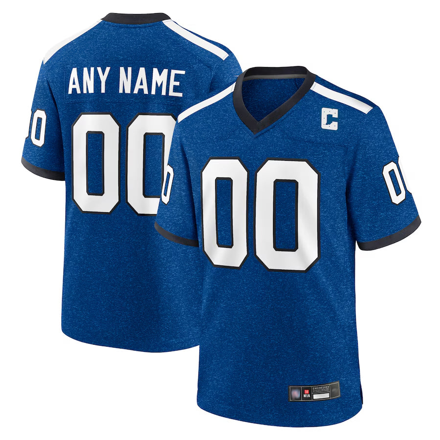 CBdoa Custom IN.Colts Blue Indiana Nights Replica Game Stitched Jersey