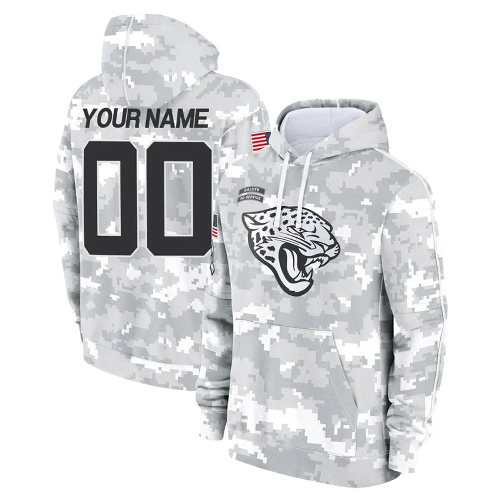CBdoa Custom J.Jaguars Arctic Camo Salute to Service Hoodies Limited Game Any Name & Numbers Stitched Jerseys