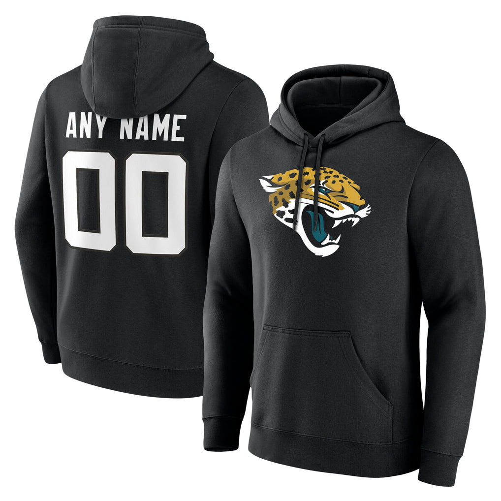 CBdoa Custom J.Jaguars Black Pullover Hoodies Limited Any Name & Numbers Stitched Jerseys
