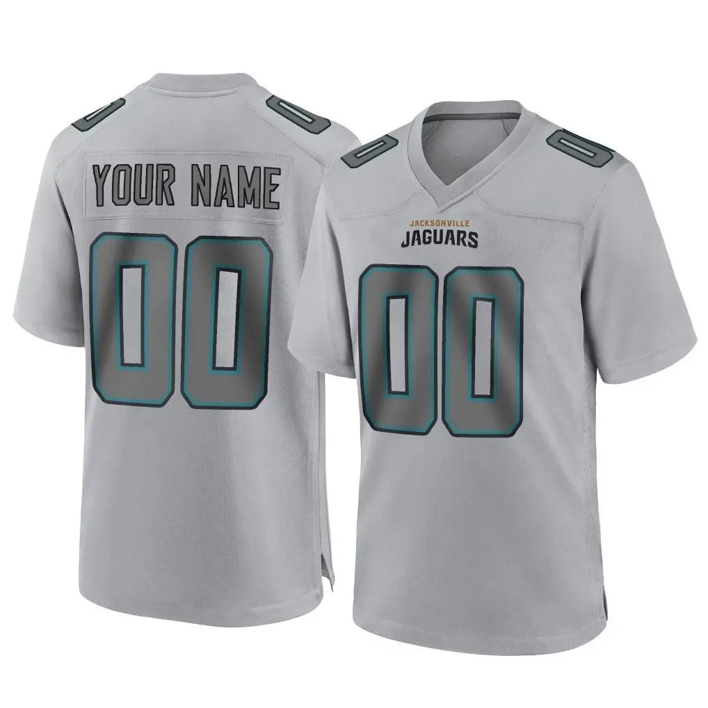 CBdoa Custom J.Jaguars Gray Atmosphere Fashion Home Game Any Name & Numbers Stitched Jerseys