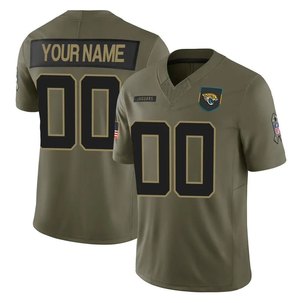 CBdoa Custom J.Jaguars Olive 2025 Salute To Service Limited Game Any Name & Numbers Stitched Jerseys
