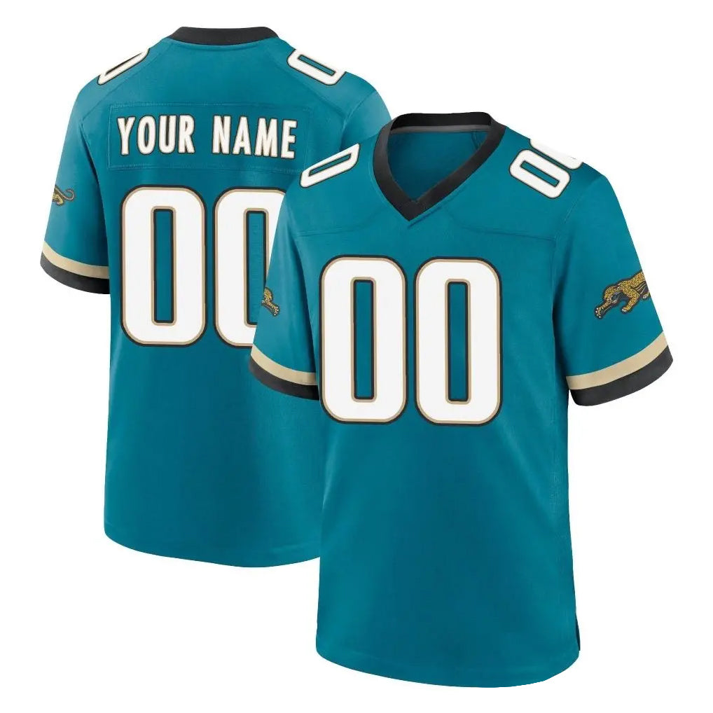 CBdoa Custom J.Jaguars Teal Prowler Throwback Limited Home Game Any Name & Numbers Stitched Jerseys