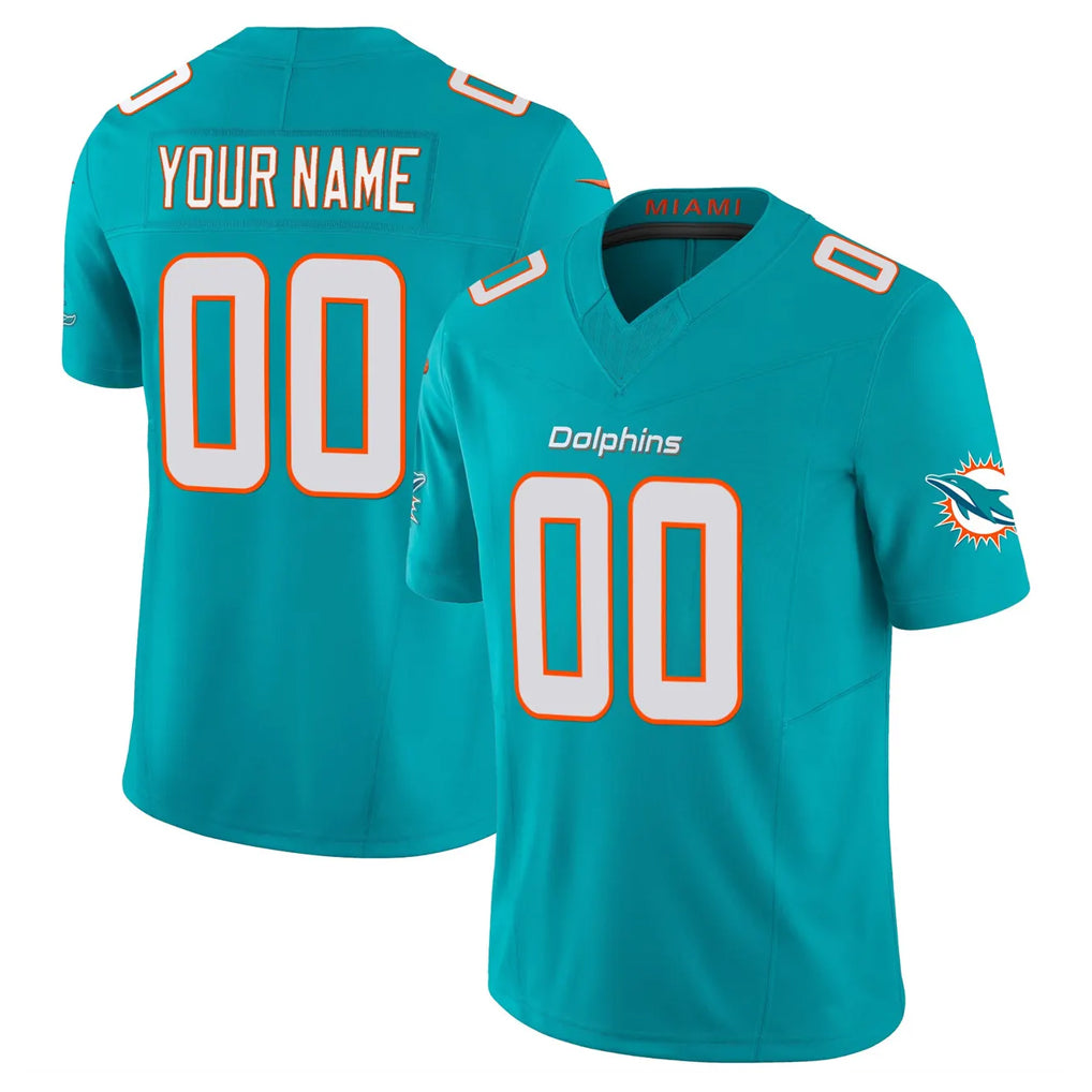CBdoa Custom M.Dolphins Aqua Limited Vapor F.U.S.E. Home Game Any Name & Numbers Stitched Jerseys