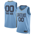 CBdoa Custom M.Grizzlies Blue 2022-2023 Swingman Stitched Stitched JerseysStatement Edition