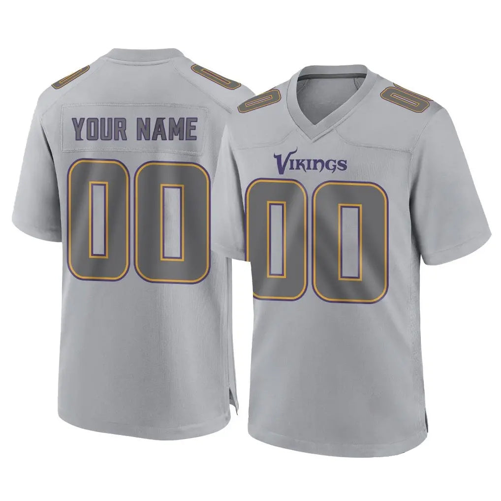 CBdoa Custom MN.Vikings Gray Atmosphere Fashion Home Game Any Name & Numbers Stitched Jerseys