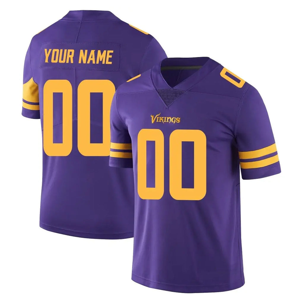 CBdoa Custom MN.Vikings Purple Limited Color Rush Home Game Any Name & Numbers Stitched Jerseys