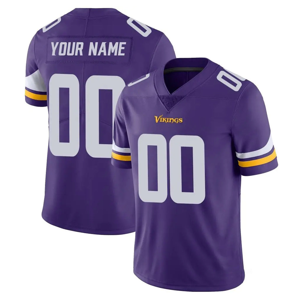 CBdoa Custom MN.Vikings Purple Limited Vapor Untouchable Home Game Any Name & Numbers Stitched Jerseys