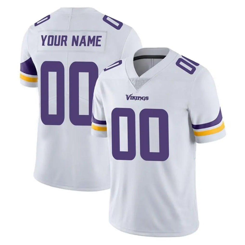 CBdoa Custom MN.Vikings White Limited Vapor Untouchable Home Game Any Name & Numbers Stitched Jerseys