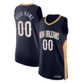 CBdoa Custom NO.Pelicans Navy 2021-2022 Diamond Authentic Stitched Jerseys- Icon Edition