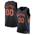 CBdoa Custom NY.Knicks Black Swingman Jerseys - Statement Edition