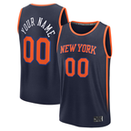 CBdoa Custom NY.Knicks  Navy Fast Break Jerseys - Statement Edition