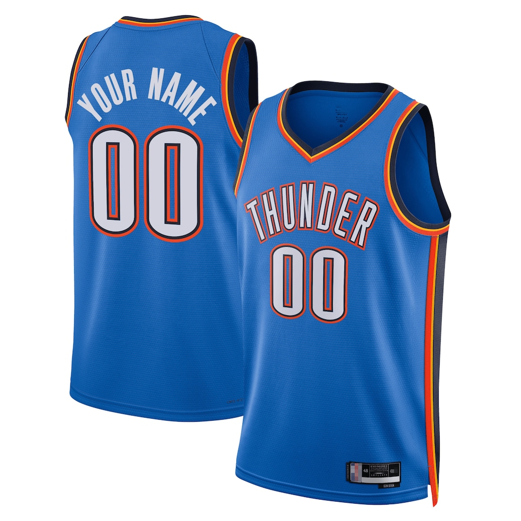CBdoa Custom OC.Thunder Blue  Fast Break Stitched Jerseys- Statement Edition