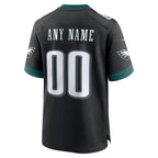CBdoa Custom P.Eagles Black Stitched Alternate Game Stitched Jerseys