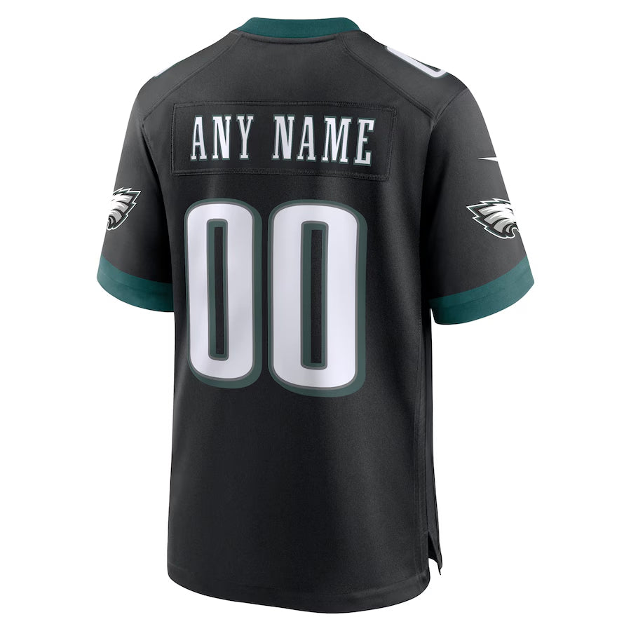 CBdoa Custom P.Eagles Black Stitched Alternate Game Stitched Jerseys
