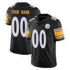 CBdoa Custom P.Steelers Black Limited Vapor Untouchable Home Game Any Name & Numbers Stitched Jerseys