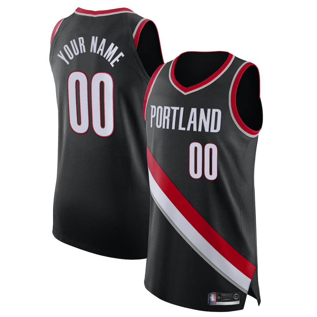 CBdoa Custom PT.Blazers Black 2020-2021 Authentic Jerseys - Icon Edition