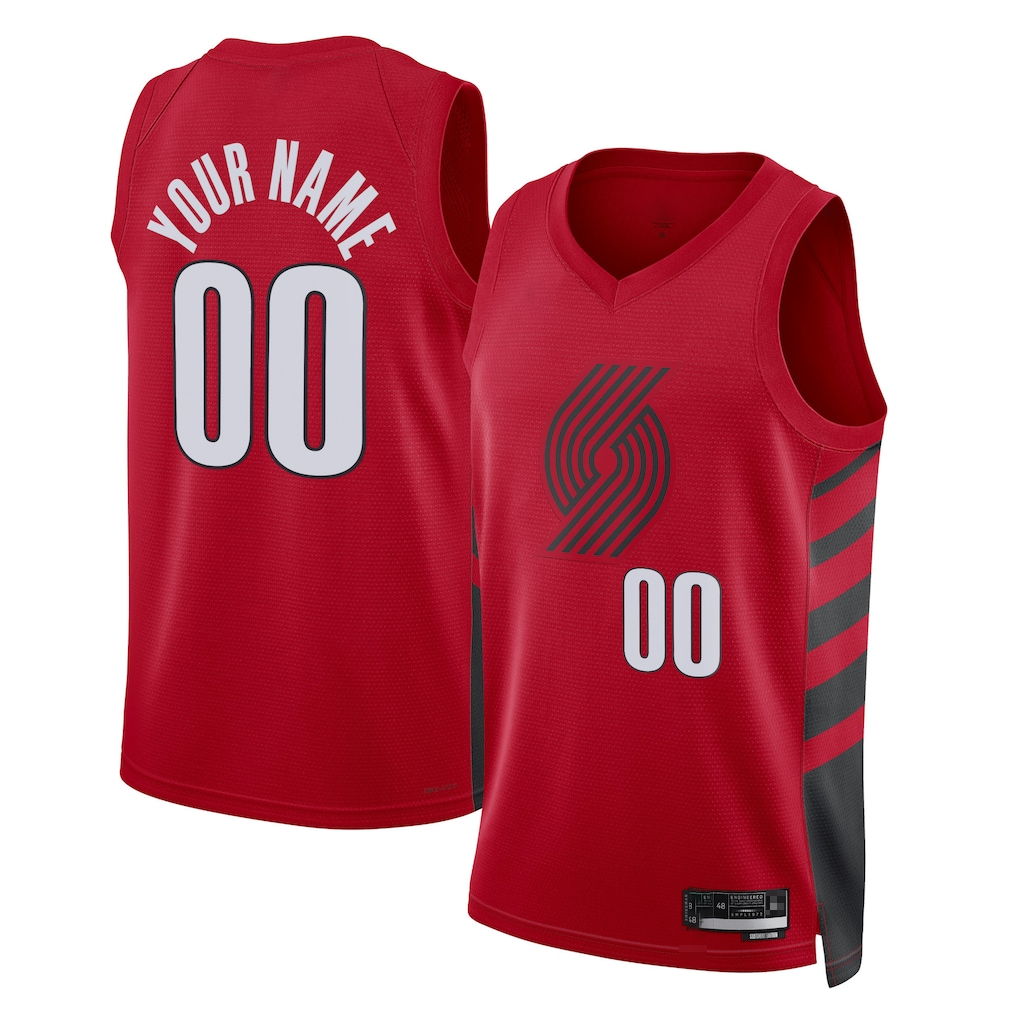 CBdoa Custom PT.Blazers Red 2022-2023 Swingman Jerseys - Statement Edition