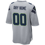 CBdoa Custom S.Seahawks Gray Alternate Game Stitched Jerseys
