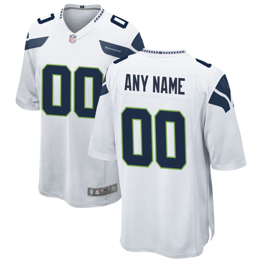 CBdoa Custom S.Seahawks White Home Game Stitched Jerseys