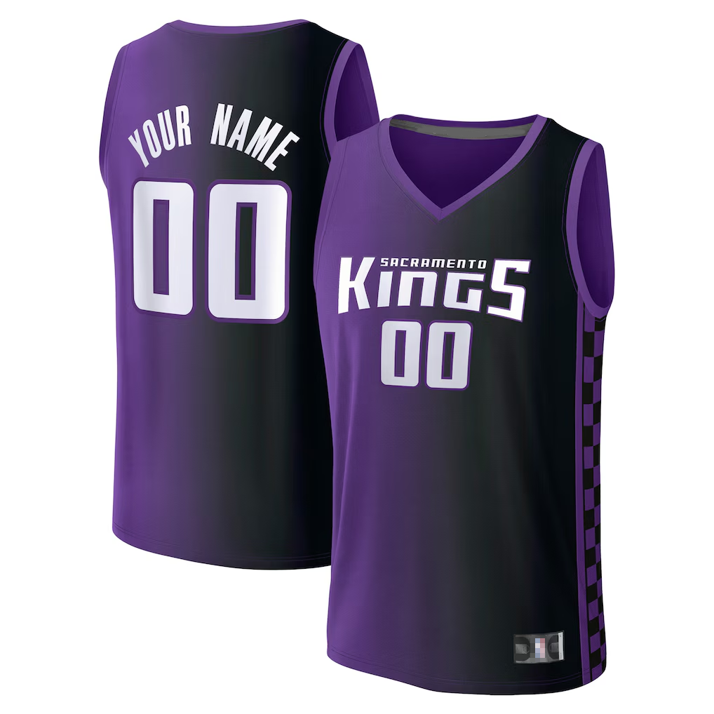 CBdoa Custom S.kings Fanatics Purple Fast Break Jerseys - Statement Edition