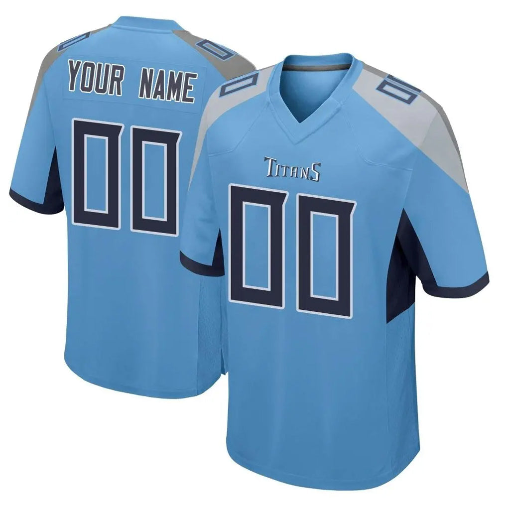 CBdoa Custom T.Titans Light Blue Home Game Any Name & Numbers Stitched Jerseys