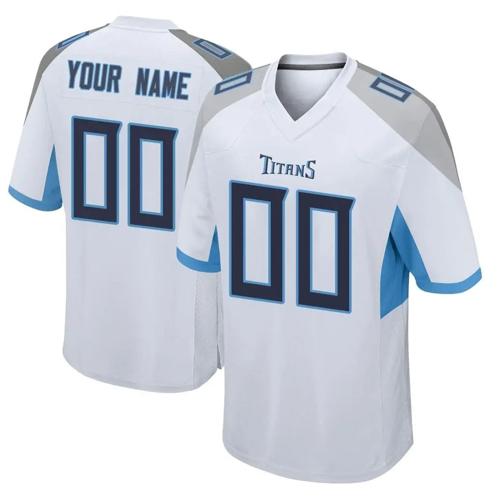 CBdoa Custom T.Titans White Home Game Any Name & Numbers Stitched Jerseys