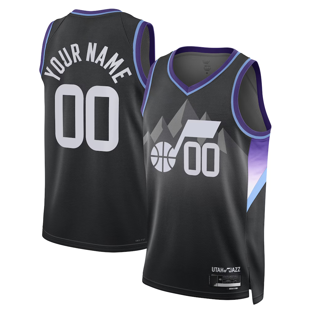 CBdoa Custom U.Jazz Black 2025 Swingman Jerseys - Statement Edition