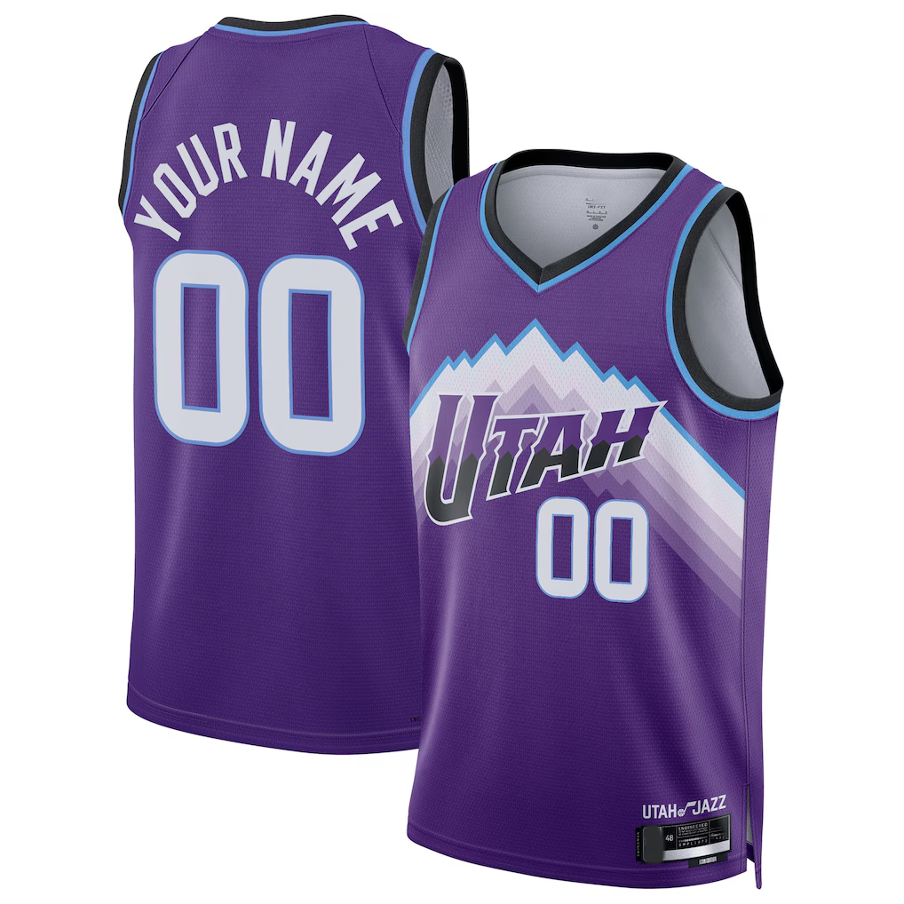 CBdoa Custom U.Jazz Purple Swingman Jerseys - Icon Edition