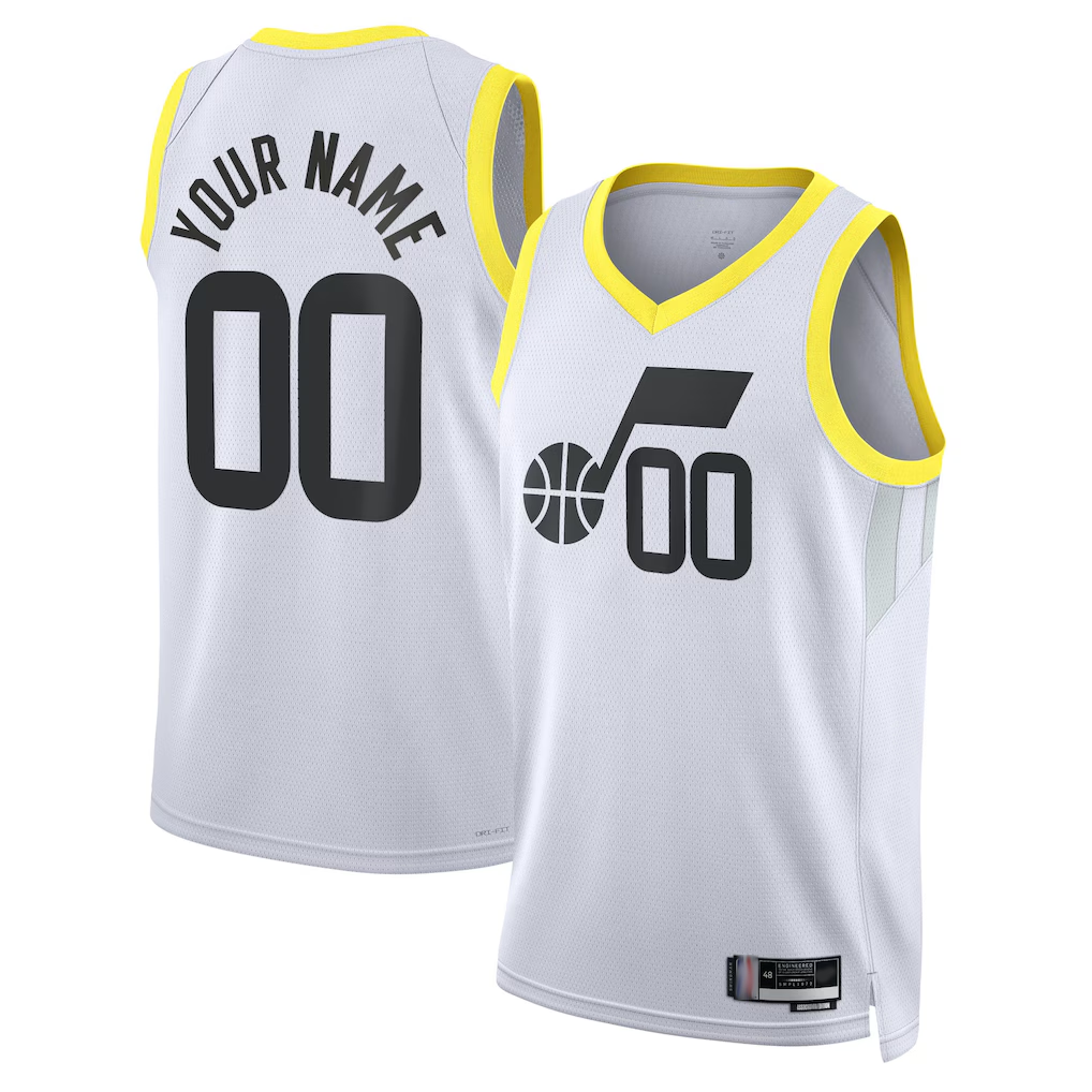 CBdoa Custom U.Jazz White Swingman Jerseys - Association Edition