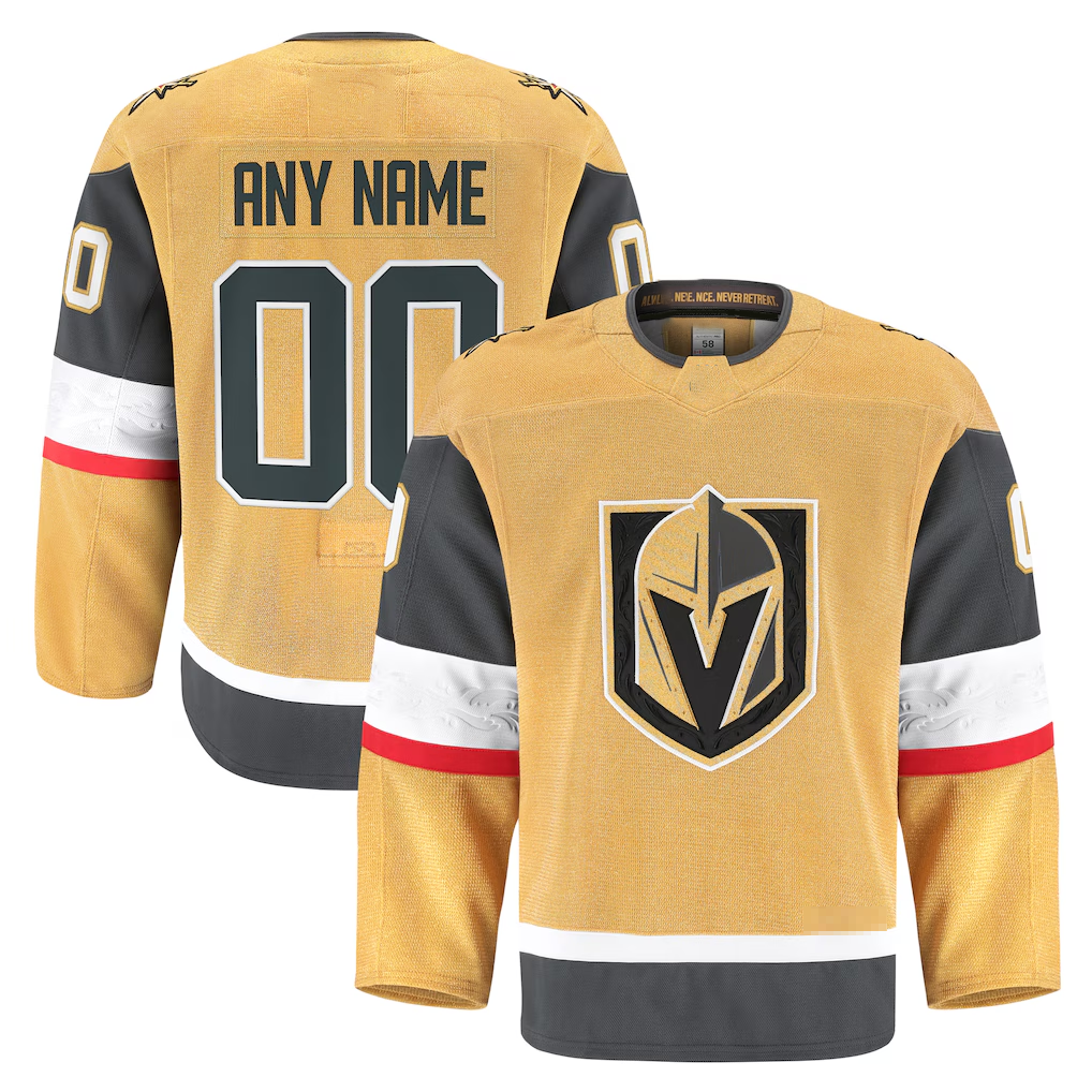 CBdoa Custom V.Golden Knights Gold Home Authentic Pro Jerseys