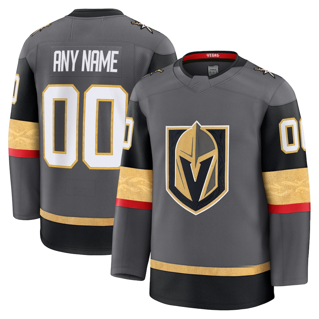 CBdoa Custom V.Golden Knights Gray Alternate Premium Jerseys