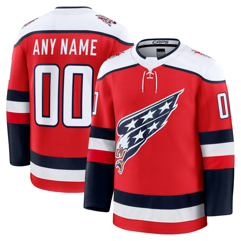 CBdoa Custom W.Capitals Red Alternate Premium Jerseys