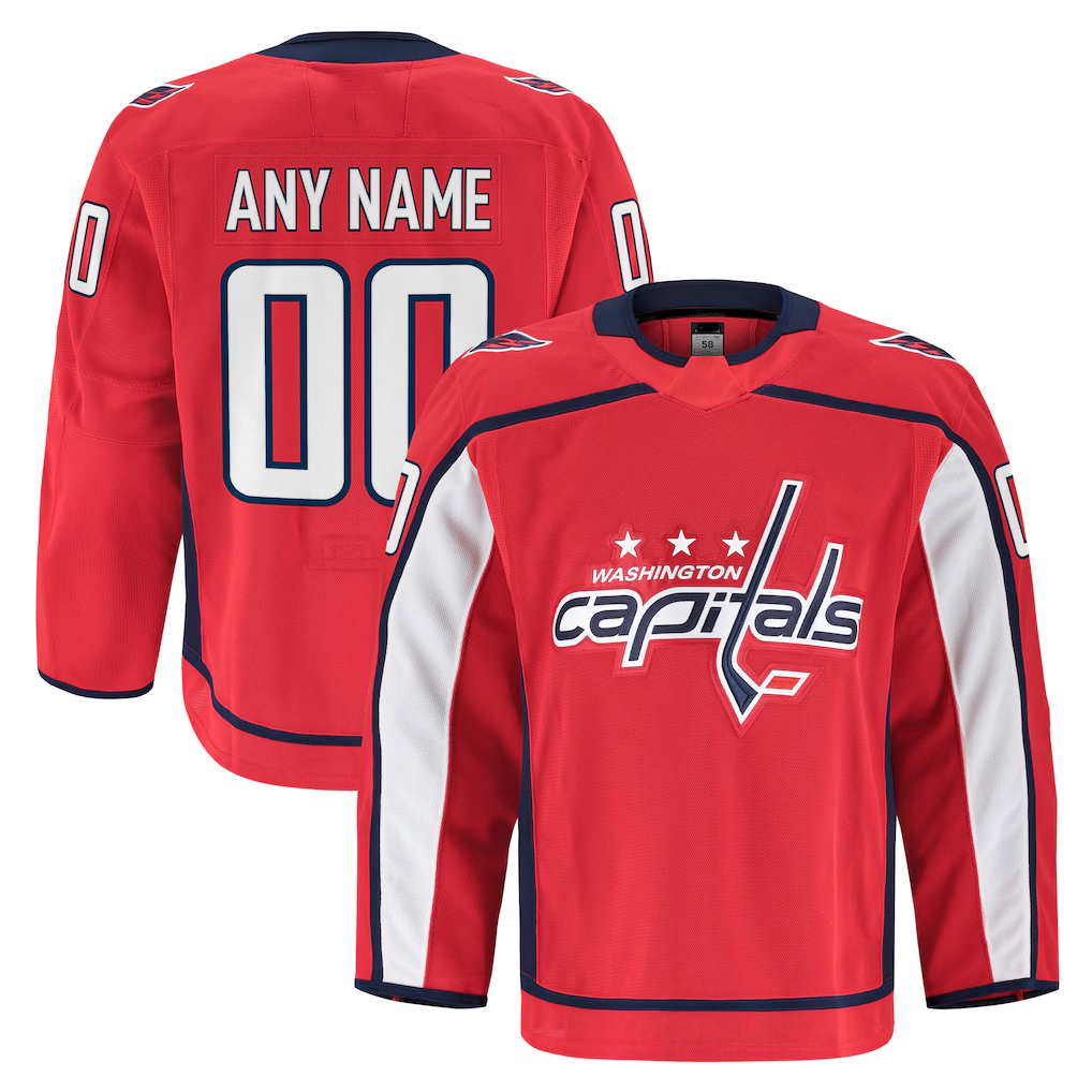 CBdoa Custom W.Capitals Red Home Authentic Pro Jerseys