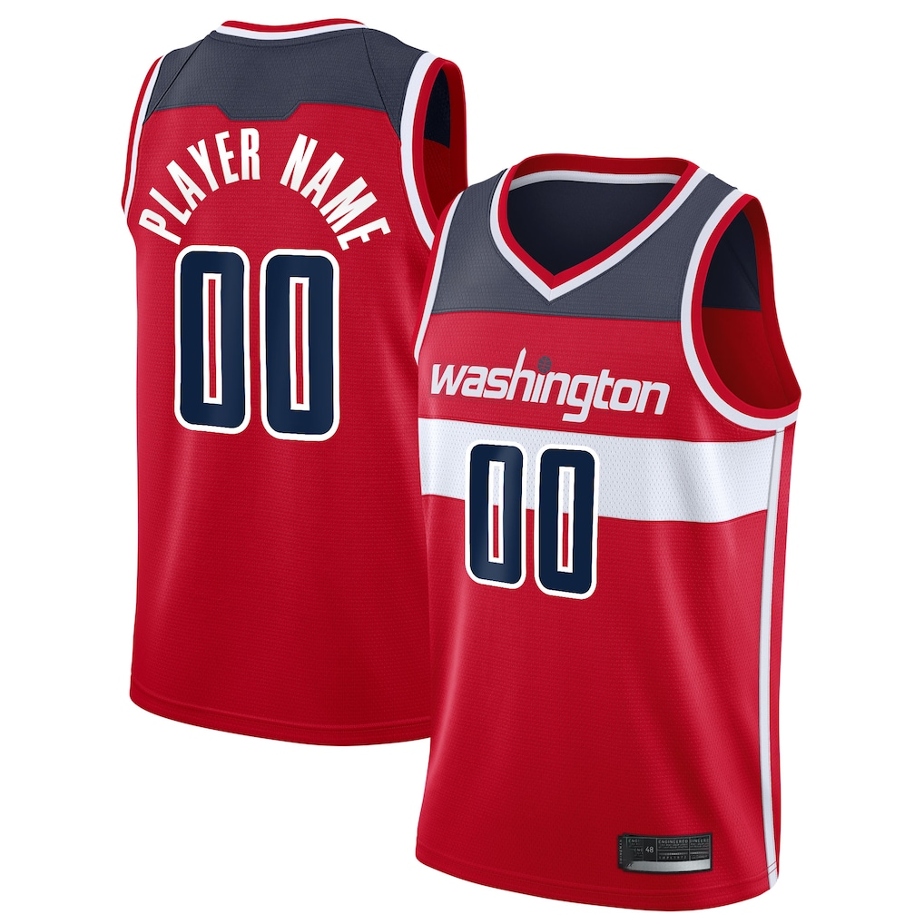 CBdoa Custom W.Wizards Red 2020-21 Swingman Jerseys - Icon Edition