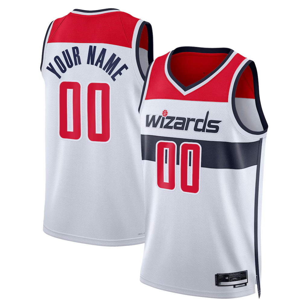 CBdoa Custom W.Wizards White Swingman Jerseys - Association Edition