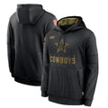 CBdoa D.Cowboys Black Salute to Service Pullover Hoodies Limited Blank Player Stitched Jerseys