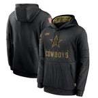 CBdoa D.Cowboys Black Salute to Service Pullover Hoodies Limited Blank Player Stitched Jerseys