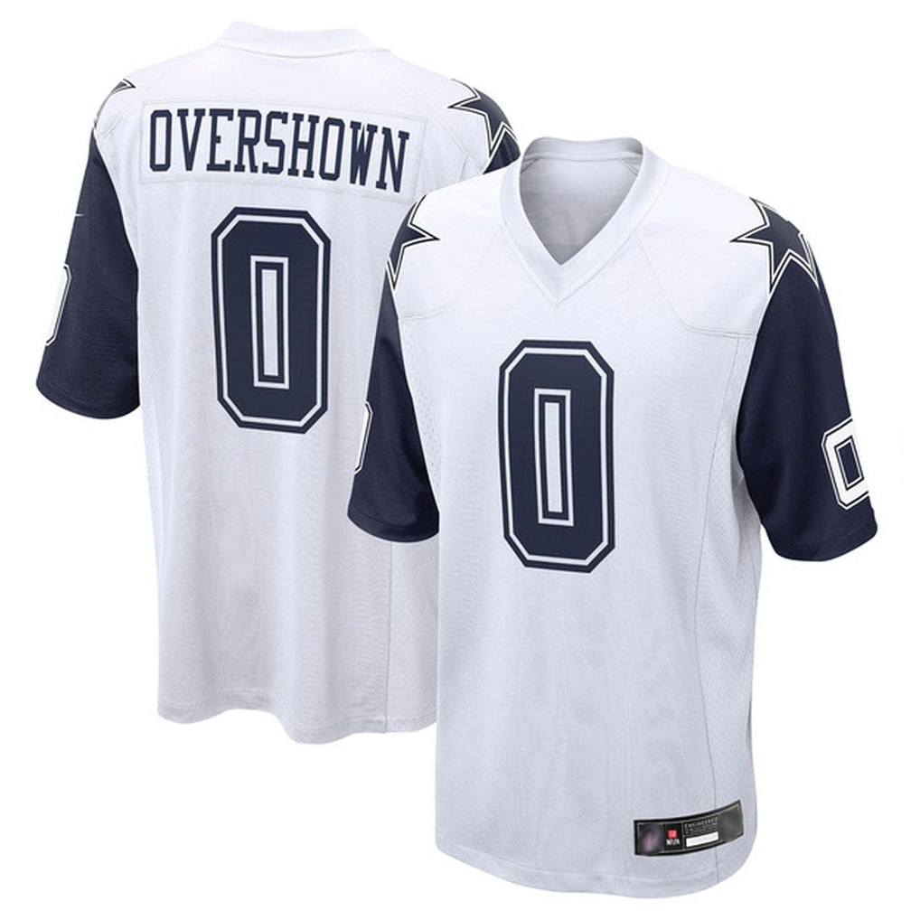 CBdoa D.Cowboys #0 DeMarvion Overshown Player White-Navy Home Game Stitched Jerseys