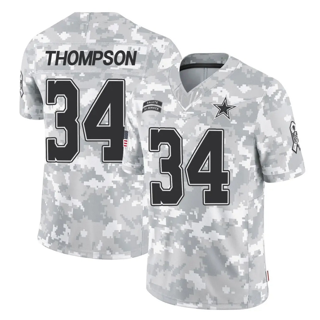 CBdoa D.Cowboys #34 Jalen Thompson Player Arctic Camo Salute to Service Limited Home Game Stitched Jerseys